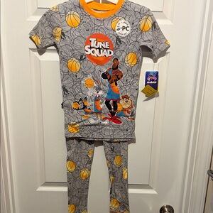 Tune Squad Kids Pajamas Set - Gray and Orange